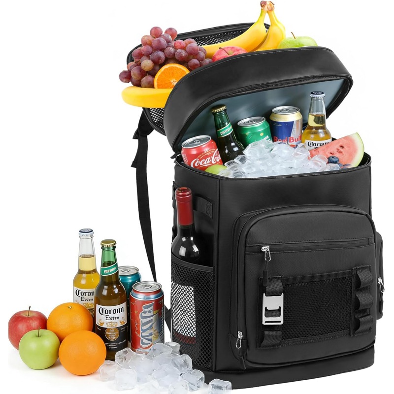 Commercial Chest Freezer - Cooler Backpack with Expandable Double Deck,